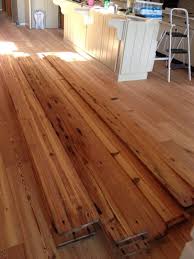 installing our heart pine flooring