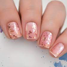 Oh so Pretty Minnie & Mickey Rose Gold Confetti Glitter Nail