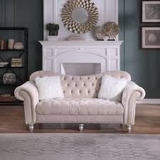 Chesterfield Tufted Camel Back Sofa
