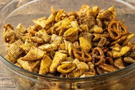 harvest chex mix er with a side