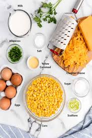 Ingredients · ▢ 4 eggs · ▢ 1/2 cup sugar · ▢ 1/2 cup sour cream · ▢ 2 15 ounce cans creamed corn · ▢ 4 tablespoons butter melted and slightly . Easy Corn Pudding Recipe Lemon Blossoms