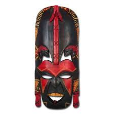 African Wooden Mask Kissing Mask