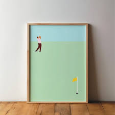 Golf Tee Minimal And Modern Wall Art