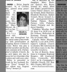obituary for helen angela seward