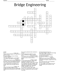 bridge engineering crossword wordmint