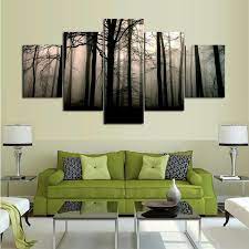 Multi Panel Foggy Forest Walk Canvas