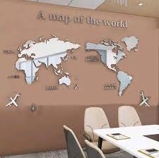 Wall Decoration World Map Furniture