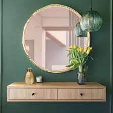 Circular Brass Wall Mirror