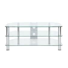 clear glass tv stand up to 50 tvs by