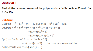 Several coaching institutes release jee main questions papers with solutions on the same day of exam based on students' memory. Polynomials Class 10 Extra Questions Maths Chapter 2 Learn Cbse