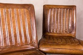 vine style leather chairs