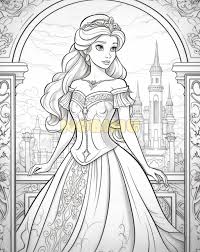 princess disney coloring book pages for