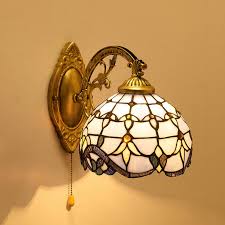 stained glass wall light blue baroque