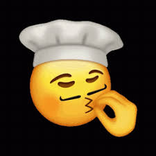 chef emoji doing chef s kiss gif