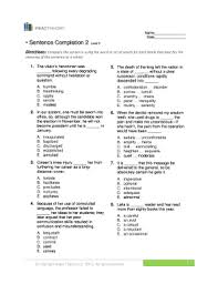 With descriptive speech and clear writing you can entertain, persuade, inform and educate. Sentence Completion 1 Level 10 Answers Fill Online Printable Fillable Blank Pdffiller