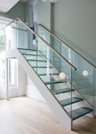 nashville glass stair railing design