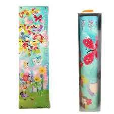 Details About Oopsy Daisy Canvas Growth Chart Cherry Blossom Birdies Open Box