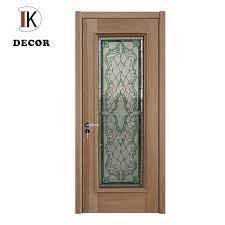 Wood Frame Glazed Door For Interior