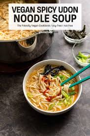 vegan y udon noodle soup the