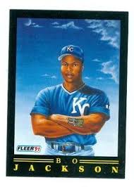 Not all of the cool bo jackson cards come from baseball. Bo Jackson Baseball Card Kansas City Royals 1991 Flee