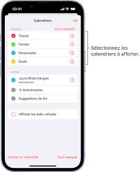 Configurer plusieurs calendriers sur l'iPhone - Assistance Apple (FR)