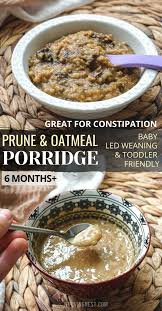 baby oat prune porridge 6 months