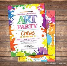Paint Party Invitations Paint Party Invitations By The