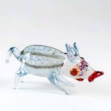 Glass Little Wild Boar Figurine