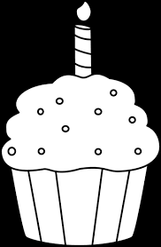 white birthday cupcake clip art