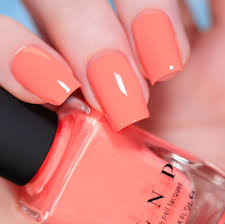 radiant neon peach cream nail polish