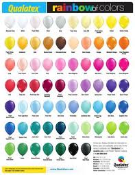 Us Rainbow Of Colors Chart 2015 By Pioneer Balloon Company