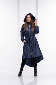Goth Rain Jacket Long Womens Raincoat