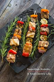 grilled swordfish kabobs with