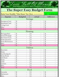 Super Easy Budget Spreadsheet Funding Cloud Nine
