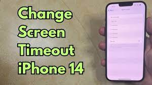 change screen timeout on iphone 14