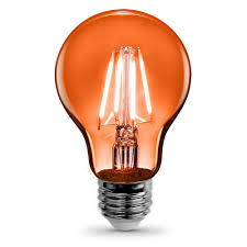 A19 Clear Glass Orange Led Bulb Feit Electric