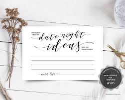 Date Night Ideas Card Template Instant Download Printable