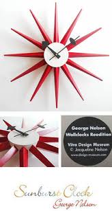 Nelson Sunburst Clock Red Nova68 Com