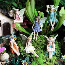 Set Of 6 Miniature Garden Fairies