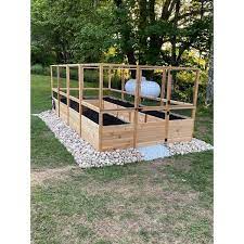 Outdoor Living Today 8 Ft X 16 Ft Cedar Garden In A Box With Deer Fencing Rb816dfo