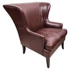leather wingback chair by decoro for