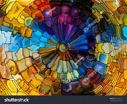 Stained Glass Pattern Series Creative Arrangement Stock