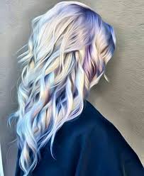 But how to get it properly and maintain this color? Platinum Blonde Hair With Blue Purple Hair Styles Holographic Hair Bold Hair Color