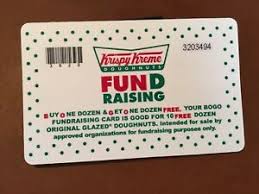 Details About Krispy Kreme Fundraising Bogo Card Does Not Exp Buy 1 Dozen Get1 Dozen