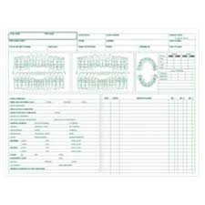 Patient Record Dental Forms 2 Sided White 100 Pk Henry