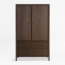 Kousi portable closet clothes wardrobe bedroom armoire storage organizer with doors. Wood Armoires Crate And Barrel