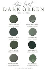 The Best Dark Green Paint Colors Full