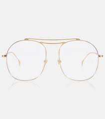 round aviator gles in gold gucci