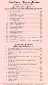 lunch menu hunan garden