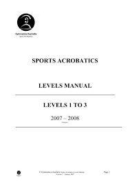 sports acrobatics levels manual